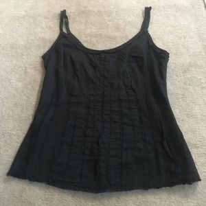 Tory Richard Side Zip Cotton Pleated Camisole Sz 4